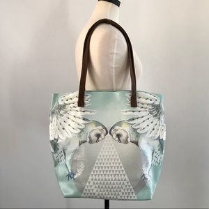 NWOT Papaya Vegan Leather Handbag/ Tote with Owls